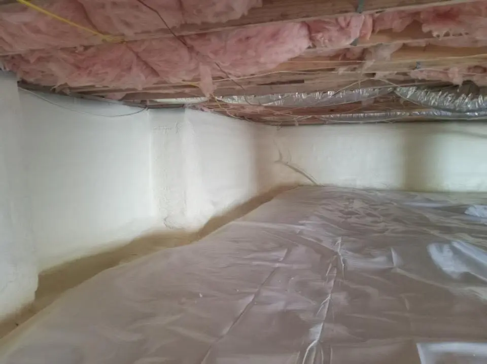 Crawl space encapsulation with closed-cell spray foam for Spray Foam Roofing in Ripley