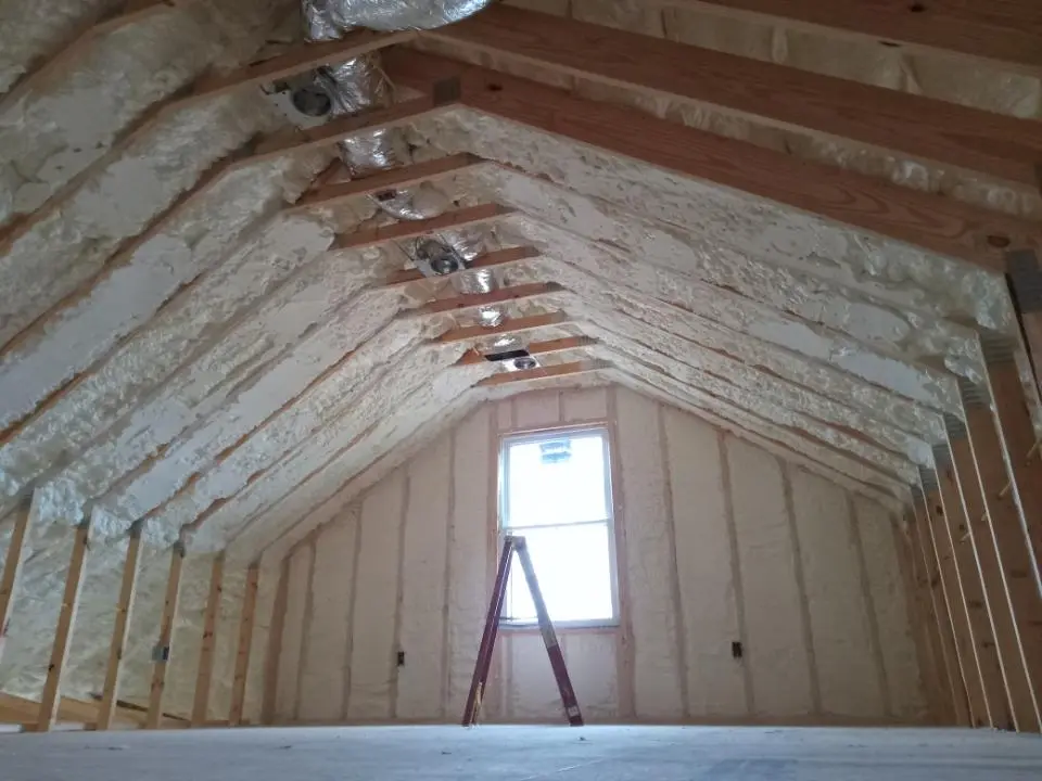 Spray foam roofing application for Crawl Space Insulation project in Ripley